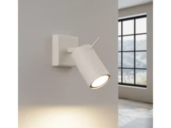 Outlet Sollux Lighting Lámpara de pared Briix moderno de acero - 1 fuentes luminosas 4000K - L.8 x A.8 cm - Beige