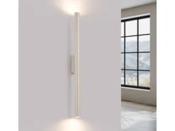Sollux Lighting Lámpara de pared Brill moderno de acero - 2 fuentes luminosas 4000K - L.2,5 x A.50 cm - Beige Hot