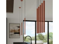Sollux Lighting Aplique Para Pared-Lámpara de pared Brill moderno de acero - 2 fuentes luminosas 4000K - L.2,5 x A.50 cm - ocre Rojo