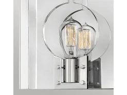 Aplique Para Pared-Lámpara de pared contemporánea en acero niquelado pulido y acrílico 1 luz E27 Ludlow Gris