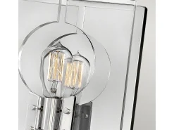 Aplique Para Pared-Lámpara de pared contemporánea en acero niquelado pulido y acrílico 1 luz E27 Ludlow Gris