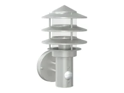 Lámpara de pared de exterior con sensor acero inoxidable ES252736 Plateado Hot