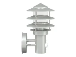 Lámpara de pared de exterior con sensor acero inoxidable ES252736 Plateado Hot