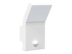 Lámpara de pared de exterior LED con sensor aluminio ES121813 Blanco