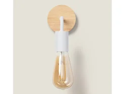 Ledkia Lámpara de Pared de Madera y Metal Jedali Blanco Multicolor Clearance