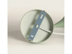 Online Ledkia Lámpara de Pared de Madera y Metal Monah Verde Celadón Multicolor