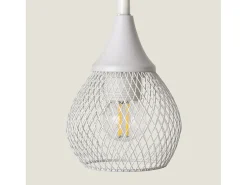 Ledkia Lámpara de Pared de Madera y Metal Monah Blanco Multicolor Clearance