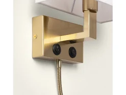 Best Ledkia Lámpara de Pared de Metal con Flexo LED de Lectura Waldorf Latón Multicolor