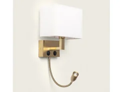 Best Ledkia Lámpara de Pared de Metal con Flexo LED de Lectura Waldorf Latón Multicolor