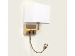Best Ledkia Lámpara de Pared de Metal con Flexo LED de Lectura Waldorf Latón Multicolor