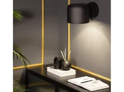 Ledkia Aplique Para Pared-Lámpara de Pared de Metal Bedourie Negro Multicolor