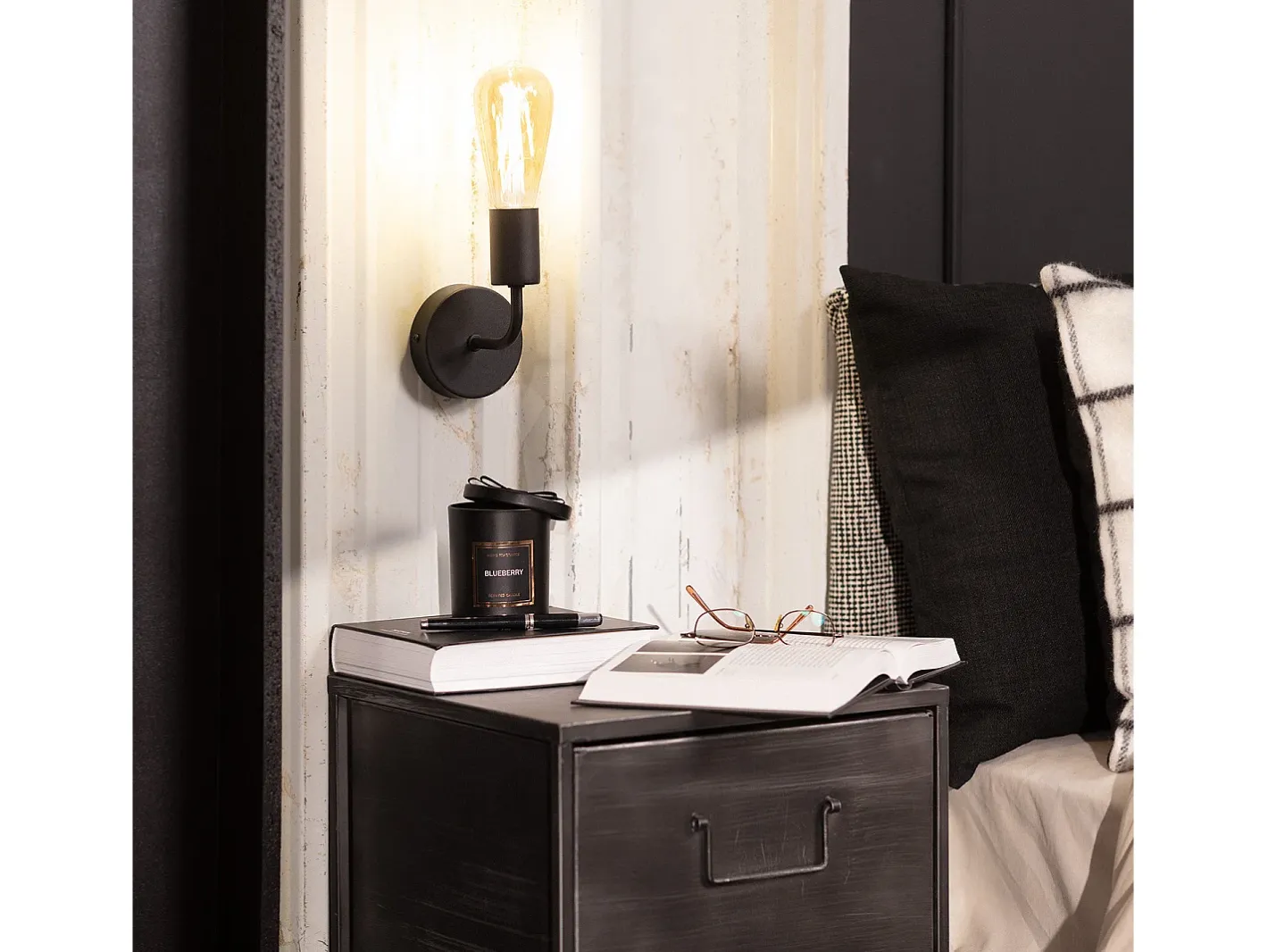 Sale Ledkia Lámpara de Pared de Metal Jayso Negro Multicolor