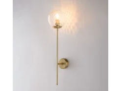 Lámpara Suspendida-Lámpara de pared Demetra de hierro cepillado, 1 luz, 13 cm, 17 cm, BL279-AP1-BRZ Bronce