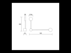 Outlet Affralux Lámpara de pared Eclipsia blanca - 325x520x64mm 2xGX53 - Aplique de pared metálico de dos brazos - Brazo largo a la derecha Blanco