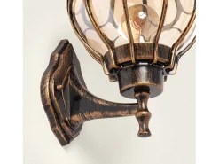 Ledkia Lámpara de Pared Exterior Aluminio Brindox Dorado Hot