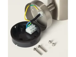Ledkia Lámpara de Pared Exterior LED 5W Acero Inoxidable Inti 3000K Blanco Cálido Plateado Sale