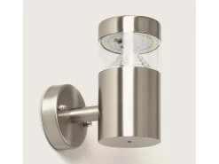 Ledkia Lámpara de Pared Exterior LED 5W Acero Inoxidable Inti 3000K Blanco Cálido Plateado Sale