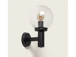 New Ledkia Lámpara de Pared Exterior Acero Jeyko Negro