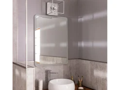 Ledkia Aplique Para Pared-Lámpara de Pared Exterior Metal y Cristal Tabuk Plateado