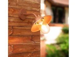 Online Ledkia Lámpara de Pared Exterior de Metal Perth Óxido Multicolor