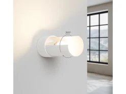 Sollux Lighting Lámpara De Pared Flash Minimalista De Acero - 1 Fuentes Luminosas - L.10 X A.21 Cm - Blanco Discount