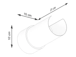 Sollux Lighting Lámpara De Pared Flash Minimalista De Acero - 1 Fuentes Luminosas - L.10 X A.21 Cm - Blanco Discount