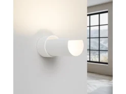 Sollux Lighting Lámpara De Pared Flash Minimalista De Acero - 1 Fuentes Luminosas - L.10 X A.21 Cm - Blanco Discount