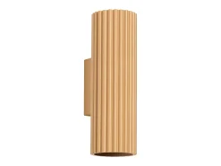Outlet Sollux Lighting Lámpara de pared Gloow minimalista de aluminio - 2 fuentes luminosas 3000K - L.6,5 x A.20 cm - Dorado