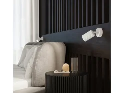 Best Sollux Lighting Lámpara de pared Gloow minimalista de aluminio - 1 fuentes luminosas 4000K - L.8 x A.16 cm - Blanco
