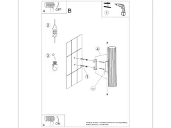 Sollux Lighting Lámpara de pared Gloow minimalista de aluminio - 2 fuentes luminosas 3000K - L.6,5 x A.30 cm - Beige Hot