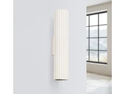 Sollux Lighting Lámpara de pared Gloow minimalista de aluminio - 2 fuentes luminosas 3000K - L.6,5 x A.30 cm - Beige Hot