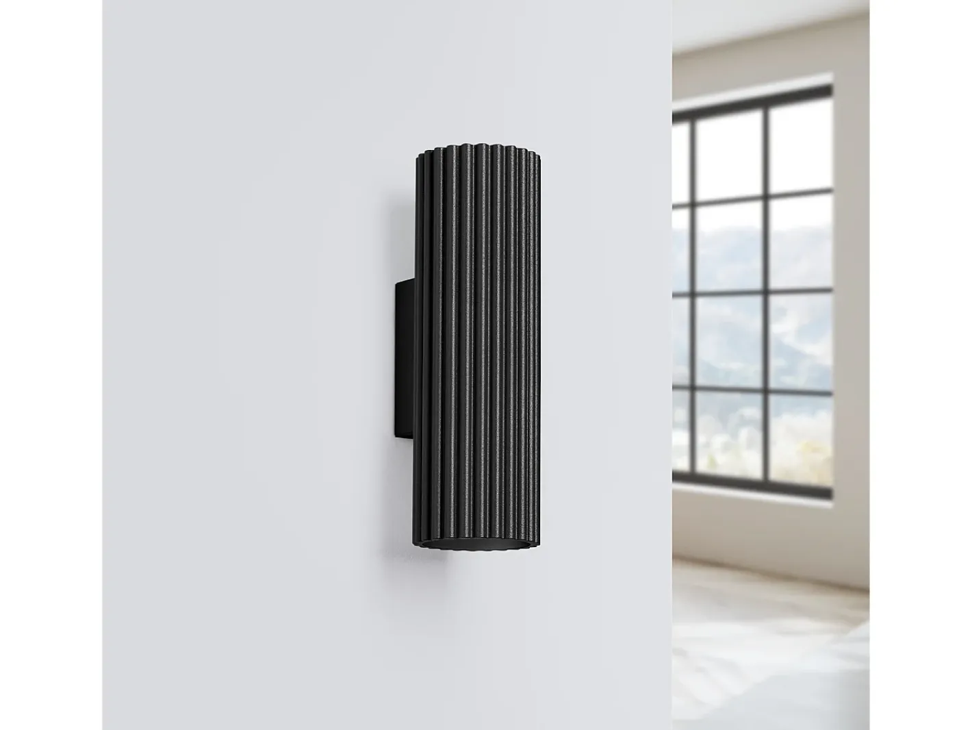 Sollux Lighting Lámpara de pared Gloow minimalista de aluminio - 2 fuentes luminosas 3000K - L.6,5 x A.20 cm - Negro Sale