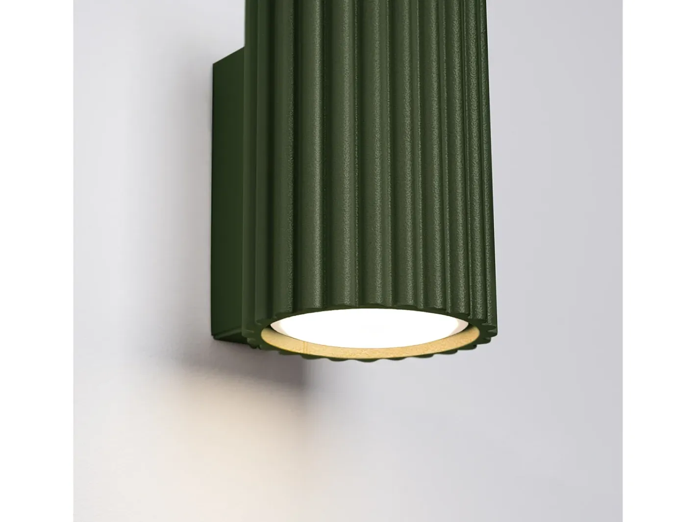 Sollux Lighting Aplique Para Pared-Lámpara de pared Gloow minimalista de aluminio - 1 fuentes luminosas 4000K - L.6,5 x A.10 cm - oliva Verde