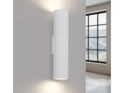Sollux Lighting Lámpara de pared Gloow minimalista de aluminio - 2 fuentes luminosas 4000K - L.6,5 x A.30 cm - Blanco Online