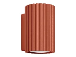 New Sollux Lighting Lámpara de pared Gloow minimalista de aluminio - 1 fuentes luminosas 3000K - L.6,5 x A.10 cm - ocre Rojo
