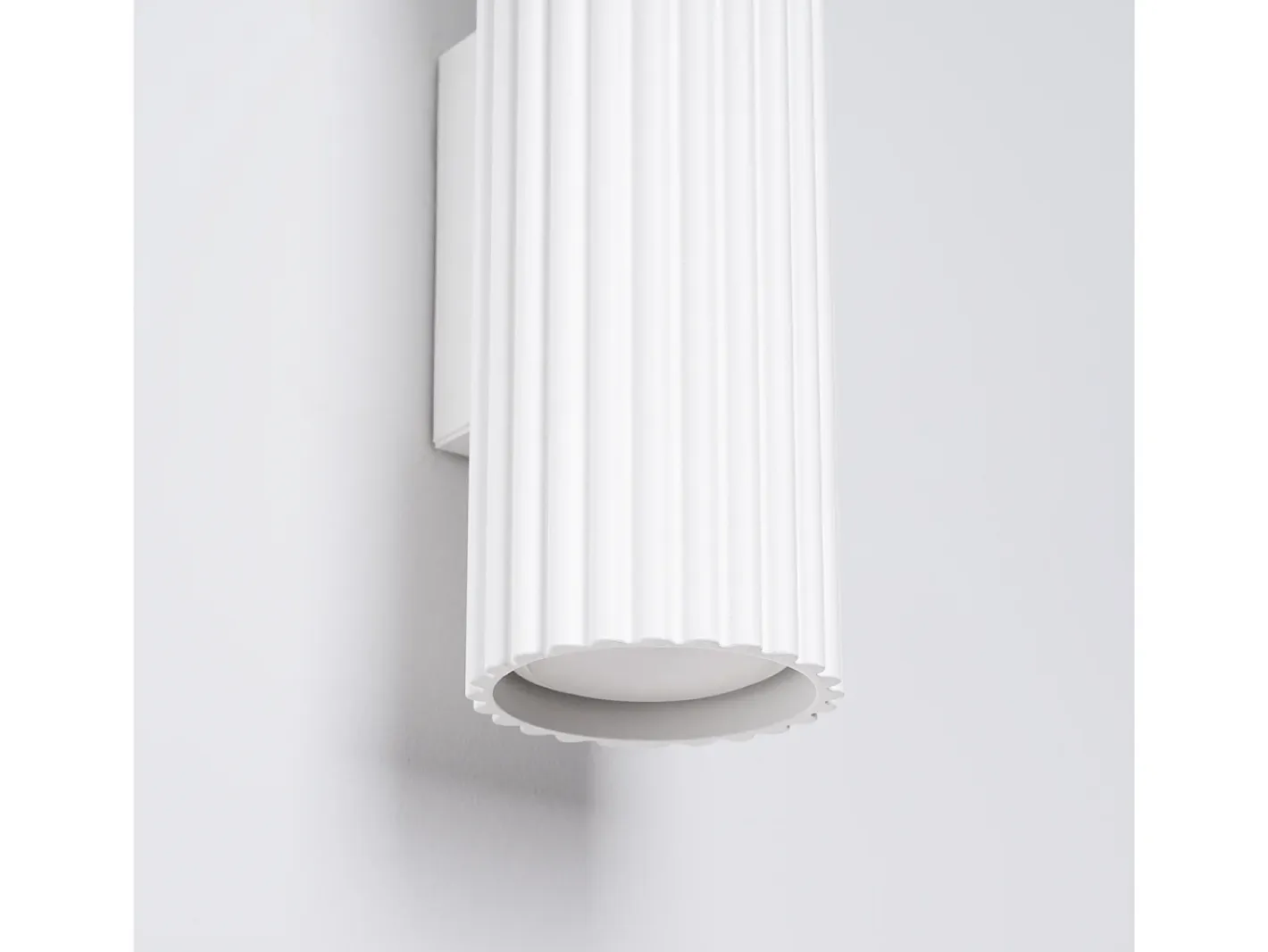 Sollux Lighting Aplique Para Pared-Lámpara de pared Gloow minimalista de aluminio - 2 fuentes luminosas 3000K - L.6,5 x A.20 cm - Blanco