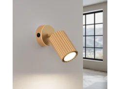 Sale Sollux Lighting Lámpara de pared Gloow minimalista de aluminio - 1 fuentes luminosas 4000K - L.8 x A.16 cm - Dorado