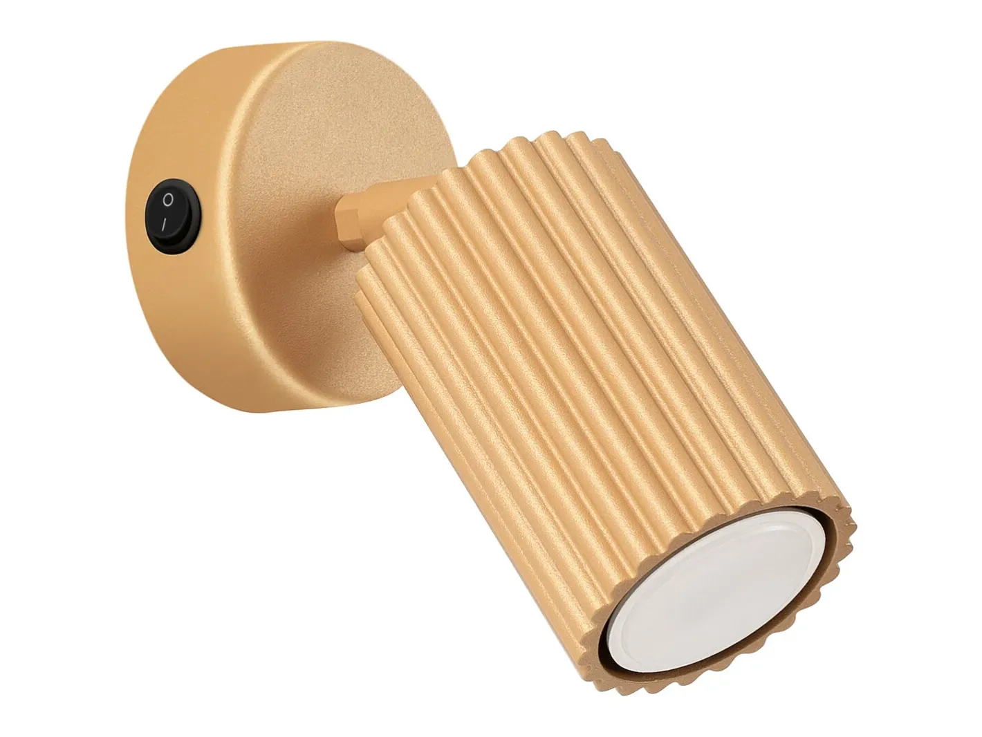 Sale Sollux Lighting Lámpara de pared Gloow minimalista de aluminio - 1 fuentes luminosas 4000K - L.8 x A.16 cm - Dorado