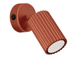 Sollux Lighting Lámpara de pared Gloow minimalista de aluminio - 1 fuentes luminosas 4000K - L.8 x A.16 cm - ocre Rojo Hot