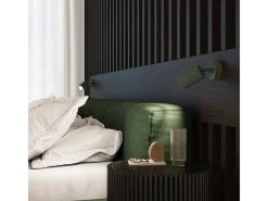 Discount Sollux Lighting Lámpara de pared Gloow minimalista de aluminio - 1 fuentes luminosas 4000K - L.8 x A.16 cm - oliva Verde