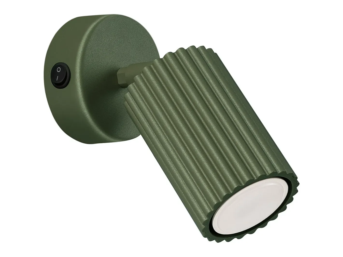 Discount Sollux Lighting Lámpara de pared Gloow minimalista de aluminio - 1 fuentes luminosas 4000K - L.8 x A.16 cm - oliva Verde