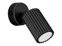 Sollux Lighting Lámpara de pared Gloow minimalista de aluminio - 1 fuentes luminosas 4000K - L.8 x A.16 cm - Negro Best