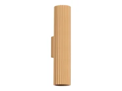 Outlet Sollux Lighting Lámpara de pared Gloow minimalista de aluminio - 2 fuentes luminosas 3000K - L.6,5 x A.30 cm - Dorado