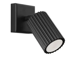 Best Sollux Lighting Lámpara de pared Gloow minimalista de aluminio - 1 fuentes luminosas 4000K - L.8 x A.8 cm - Negro