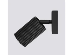 Best Sollux Lighting Lámpara de pared Gloow minimalista de aluminio - 1 fuentes luminosas 4000K - L.8 x A.8 cm - Negro