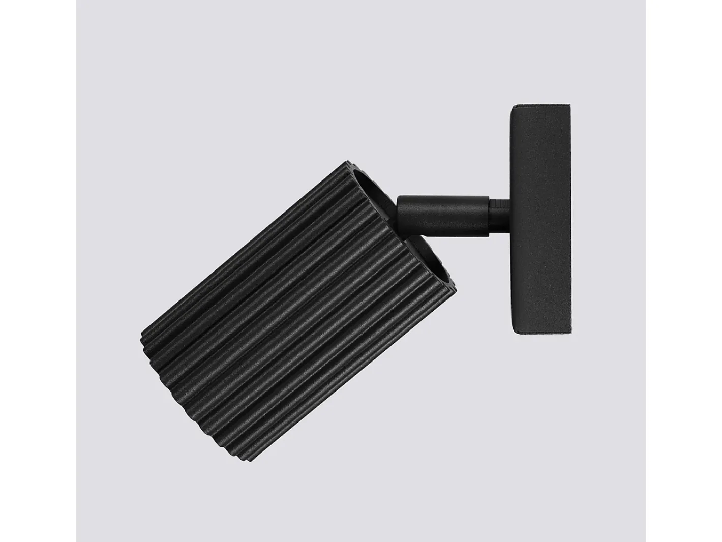 Best Sollux Lighting Lámpara de pared Gloow minimalista de aluminio - 1 fuentes luminosas 4000K - L.8 x A.8 cm - Negro
