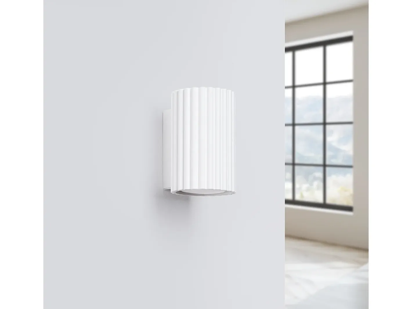 Sollux Lighting Lámpara de pared Gloow minimalista de aluminio - 1 fuentes luminosas 3000K - L.6,5 x A.10 cm - Blanco Outlet