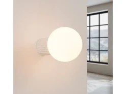 Sollux Lighting Lámpara De Pared Halo Moderno De Aluminio/Vidrio - 1 Fuentes Luminosas - L.12 X A.12 Cm - Beige Outlet