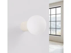 Sollux Lighting Lámpara De Pared Halo Moderno De Aluminio/Vidrio - 1 Fuentes Luminosas - L.12 X A.12 Cm - Beige Outlet