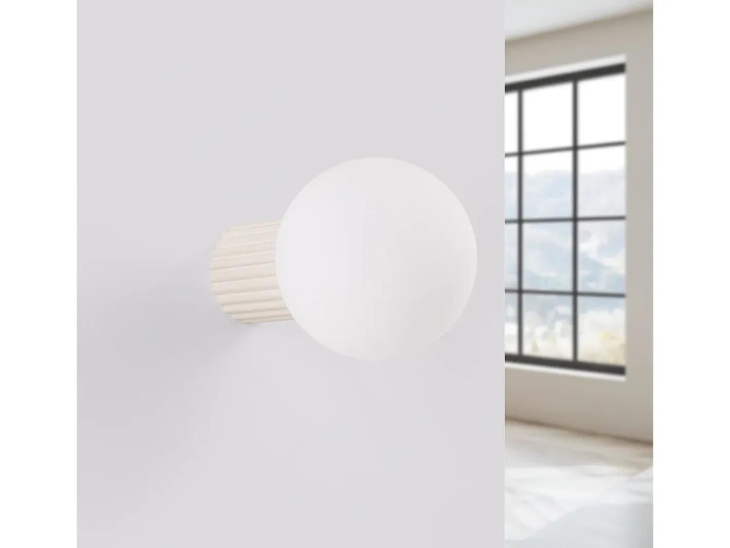 Sollux Lighting Lámpara De Pared Halo Moderno De Aluminio/Vidrio - 1 Fuentes Luminosas - L.12 X A.12 Cm - Beige Outlet